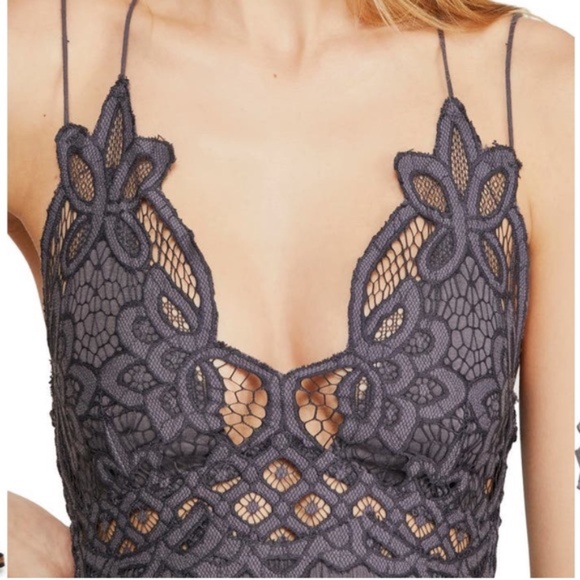 New Free People Adella mini dress gray NWT - Picture 7 of 10